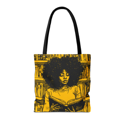Afro Reading Tote Bag