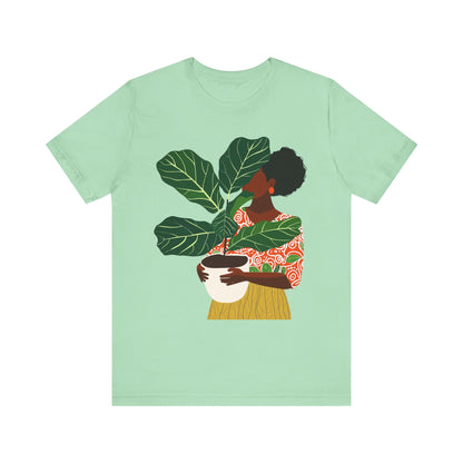 Woman with Potted Plant Shirt