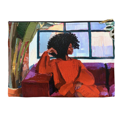 Woman on Couch Accessory Pouch