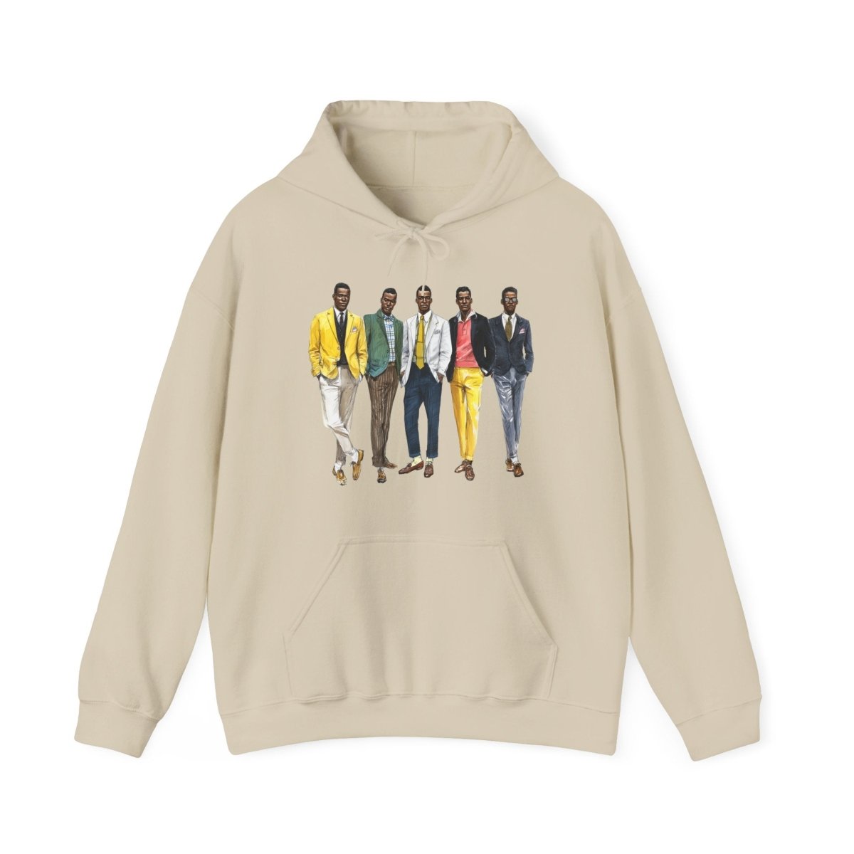 50s Fashion Men Hoodie - Afrocentric Art by The Trini Gee