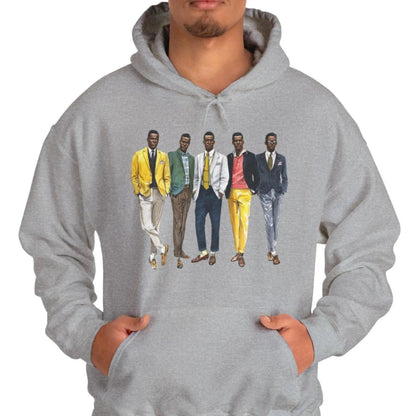 50s Fashion Men Hoodie - Afrocentric Art by The Trini Gee