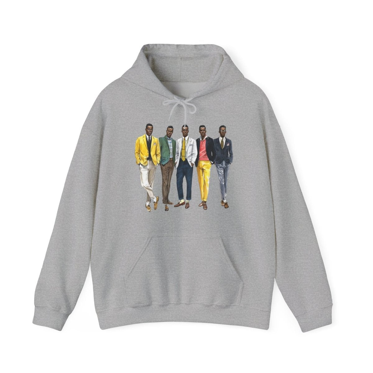 50s Fashion Men Hoodie - Afrocentric Art by The Trini Gee
