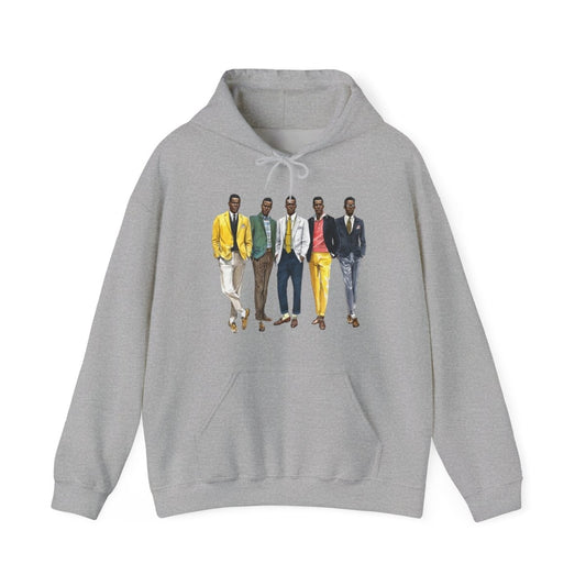 50s Fashion Men Hoodie - Afrocentric Art by The Trini Gee