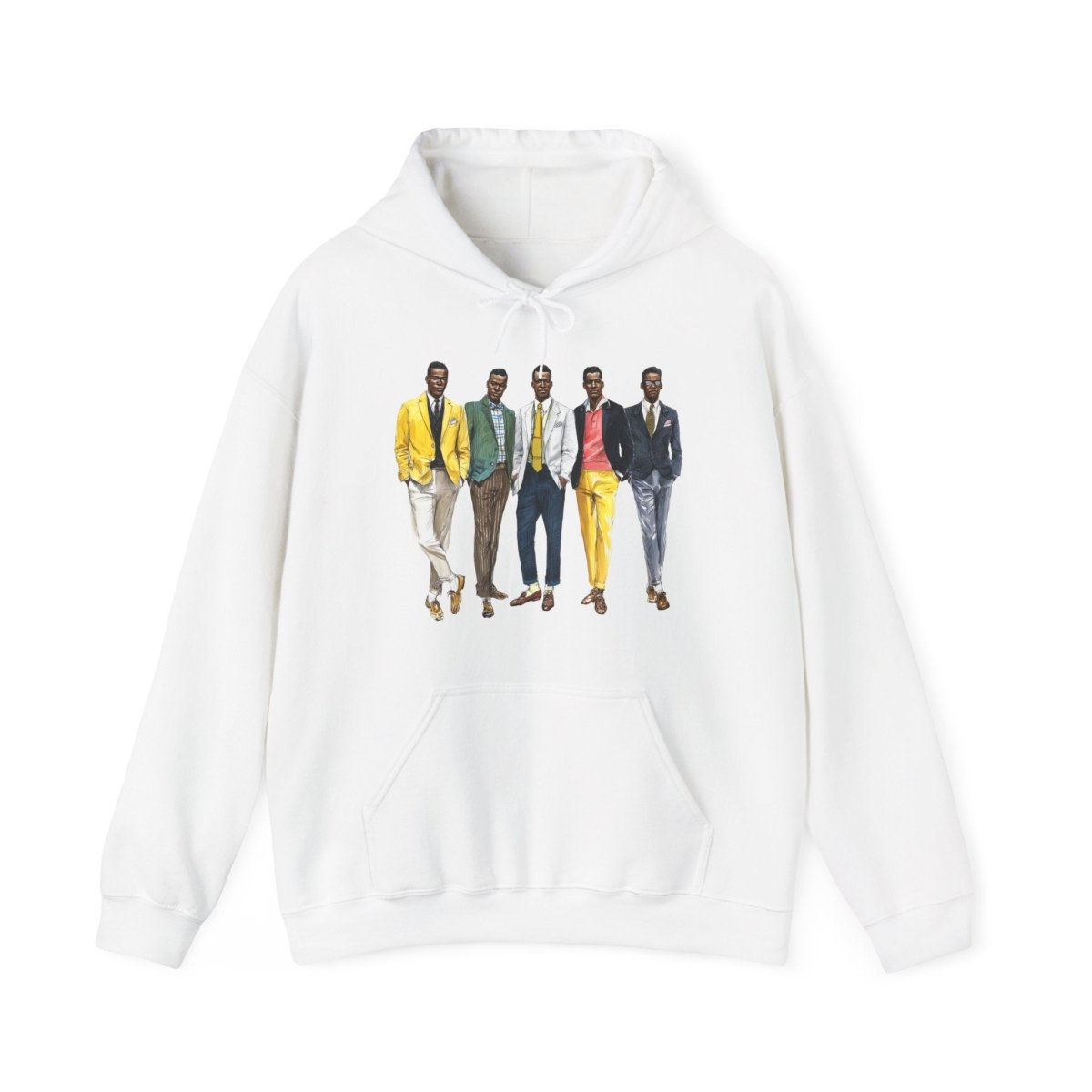 50s Fashion Men Hoodie - Afrocentric Art by The Trini Gee