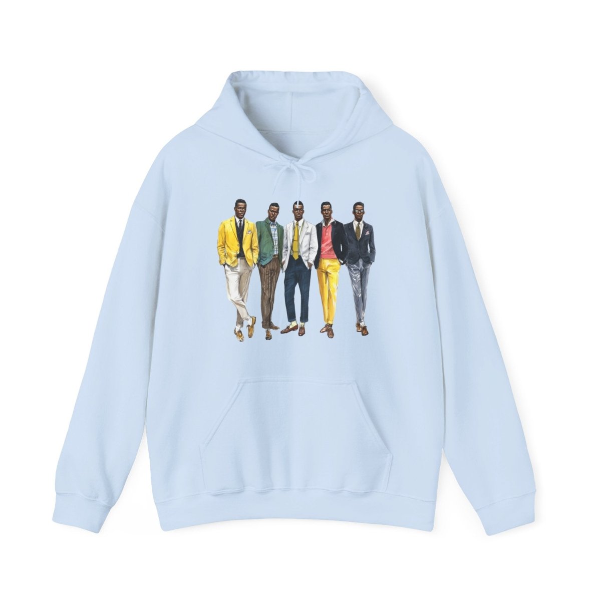 50s Fashion Men Hoodie - Afrocentric Art by The Trini Gee