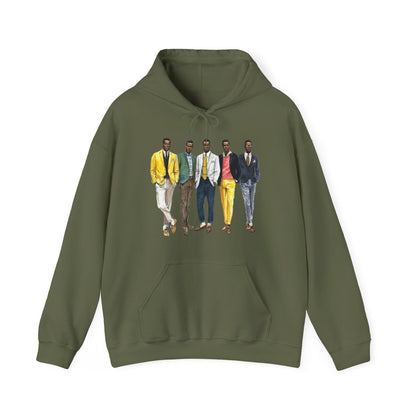 50s Fashion Men Hoodie - Afrocentric Art by The Trini Gee
