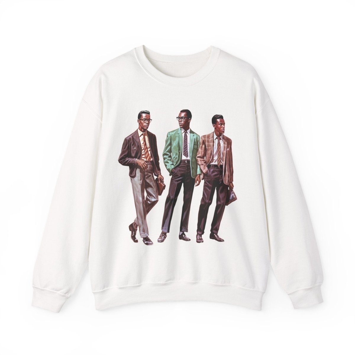 50s Fashion Men Sweatshirt - Afrocentric Art by The Trini Gee