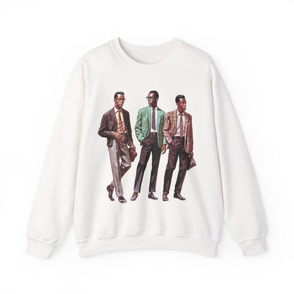 50s Fashion Men Sweatshirt - Afrocentric Art by The Trini Gee
