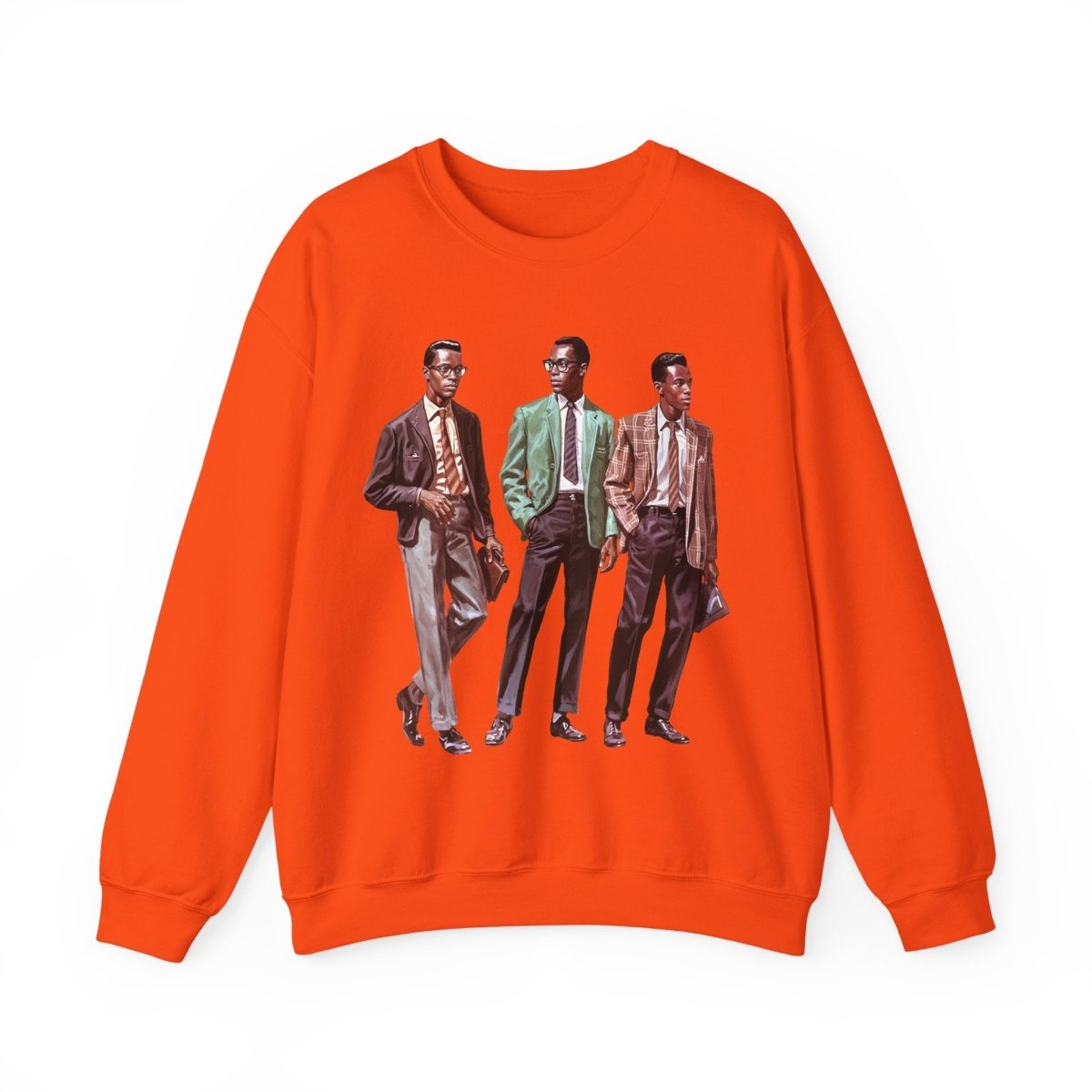 50s Fashion Men Sweatshirt - Afrocentric Art by The Trini Gee