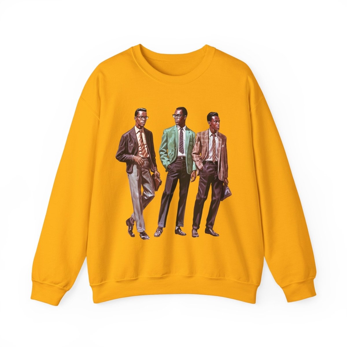 50s Fashion Men Sweatshirt - Afrocentric Art by The Trini Gee