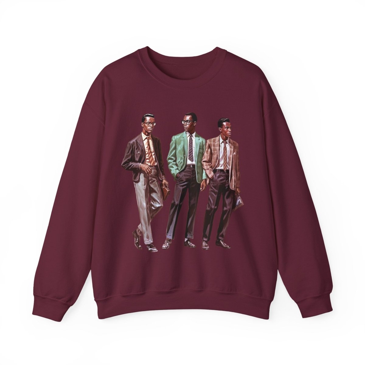 50s Fashion Men Sweatshirt - Afrocentric Art by The Trini Gee
