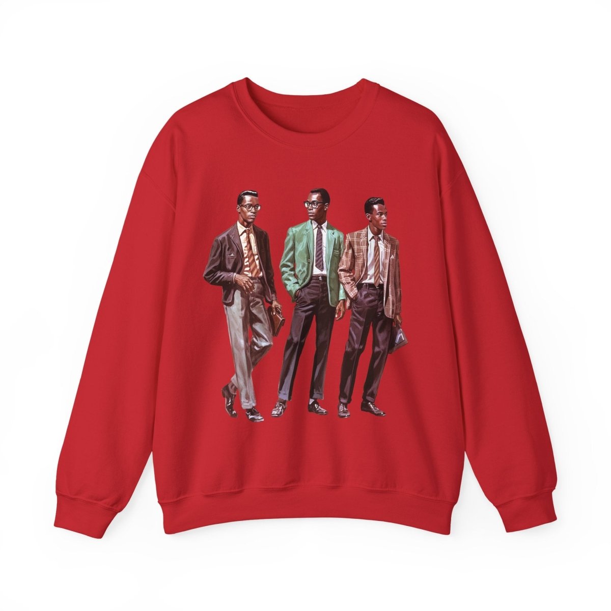 50s Fashion Men Sweatshirt - Afrocentric Art by The Trini Gee