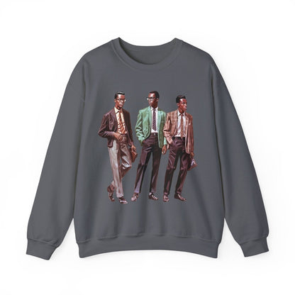 50s Fashion Men Sweatshirt - Afrocentric Art by The Trini Gee