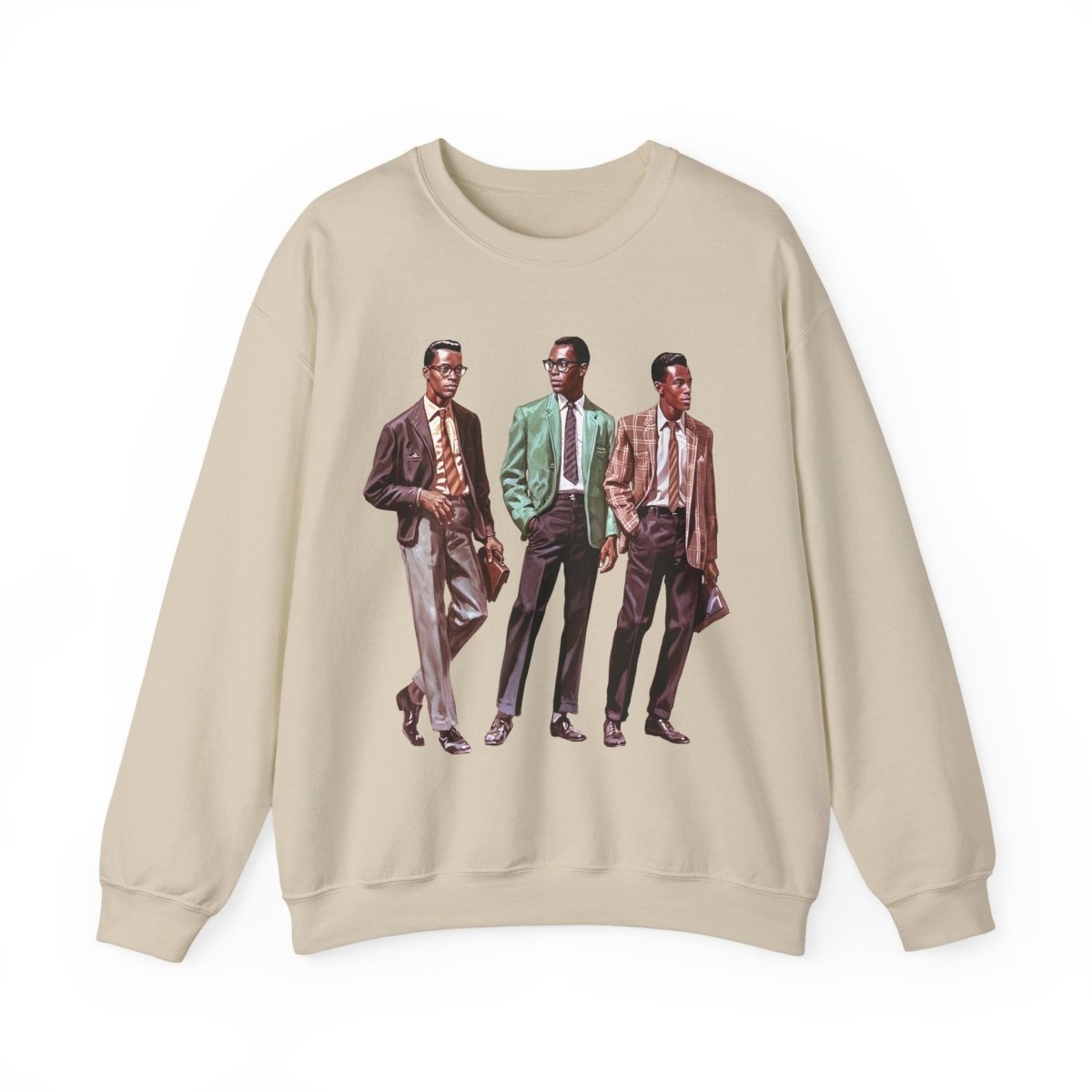 50s Fashion Men Sweatshirt - Afrocentric Art by The Trini Gee
