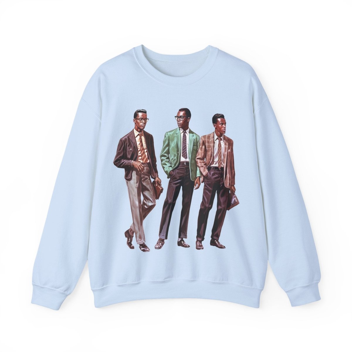 50s Fashion Men Sweatshirt - Afrocentric Art by The Trini Gee