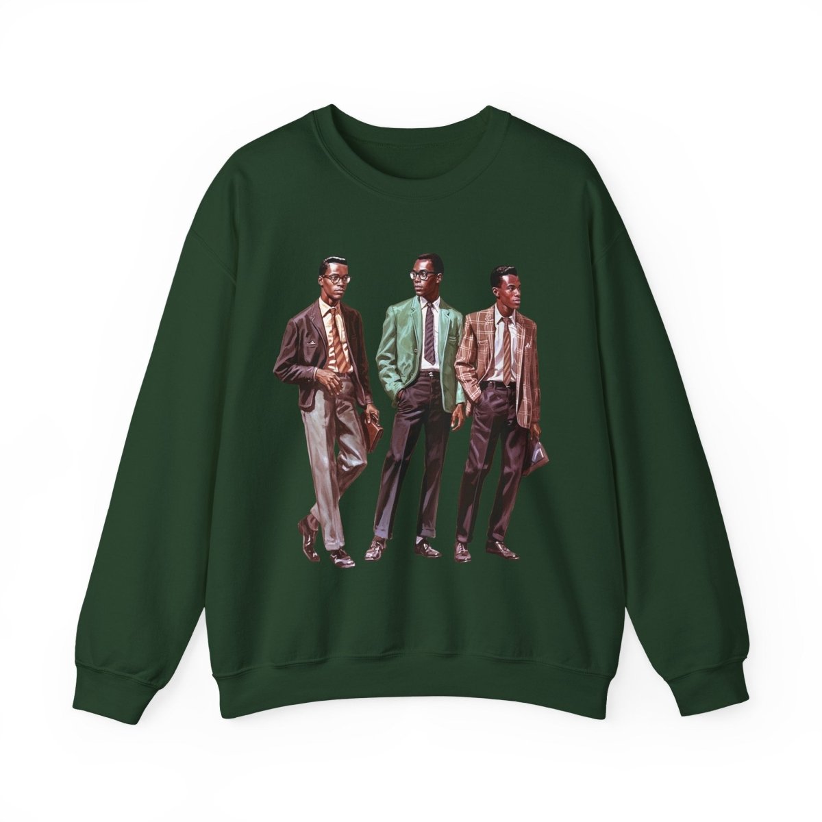 50s Fashion Men Sweatshirt - Afrocentric Art by The Trini Gee