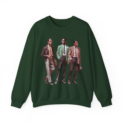 50s Fashion Men Sweatshirt - Afrocentric Art by The Trini Gee