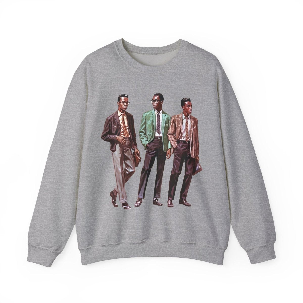 50s Fashion Men Sweatshirt - Afrocentric Art by The Trini Gee
