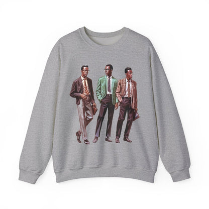 50s Fashion Men Sweatshirt - Afrocentric Art by The Trini Gee