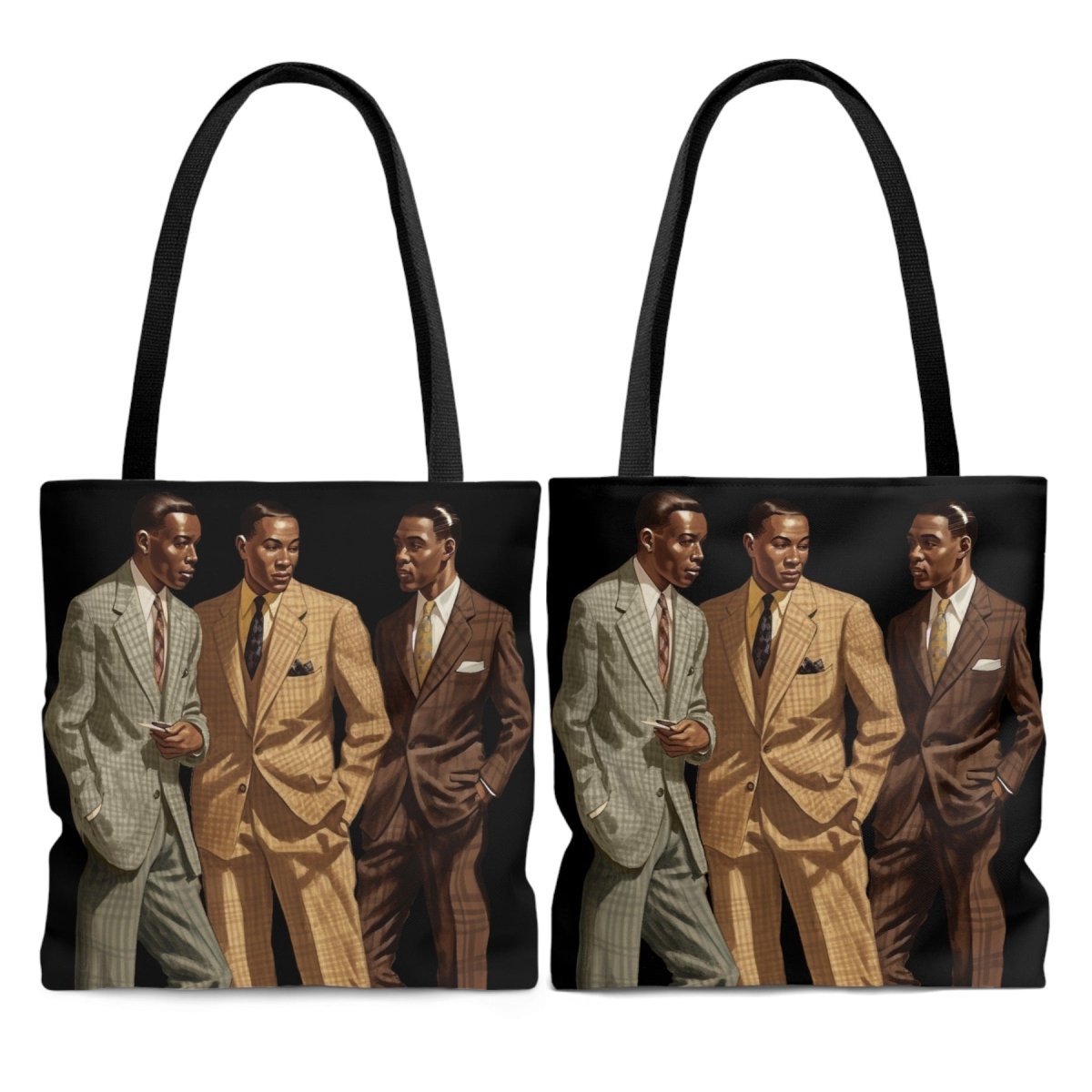 50s Fashion Men Tote Bag - Afrocentric Art by The Trini Gee