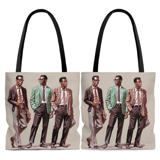 50s Fashion Men Tote Bag - Afrocentric Art by The Trini Gee