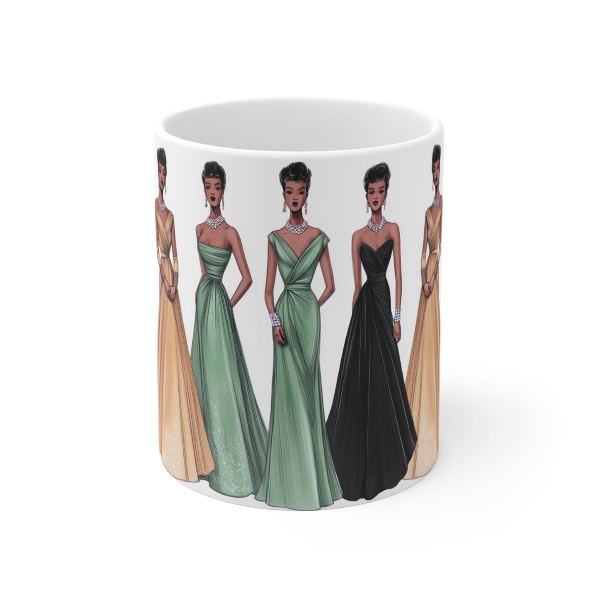 50s Formal Women Mug - Afrocentric Art by The Trini Gee