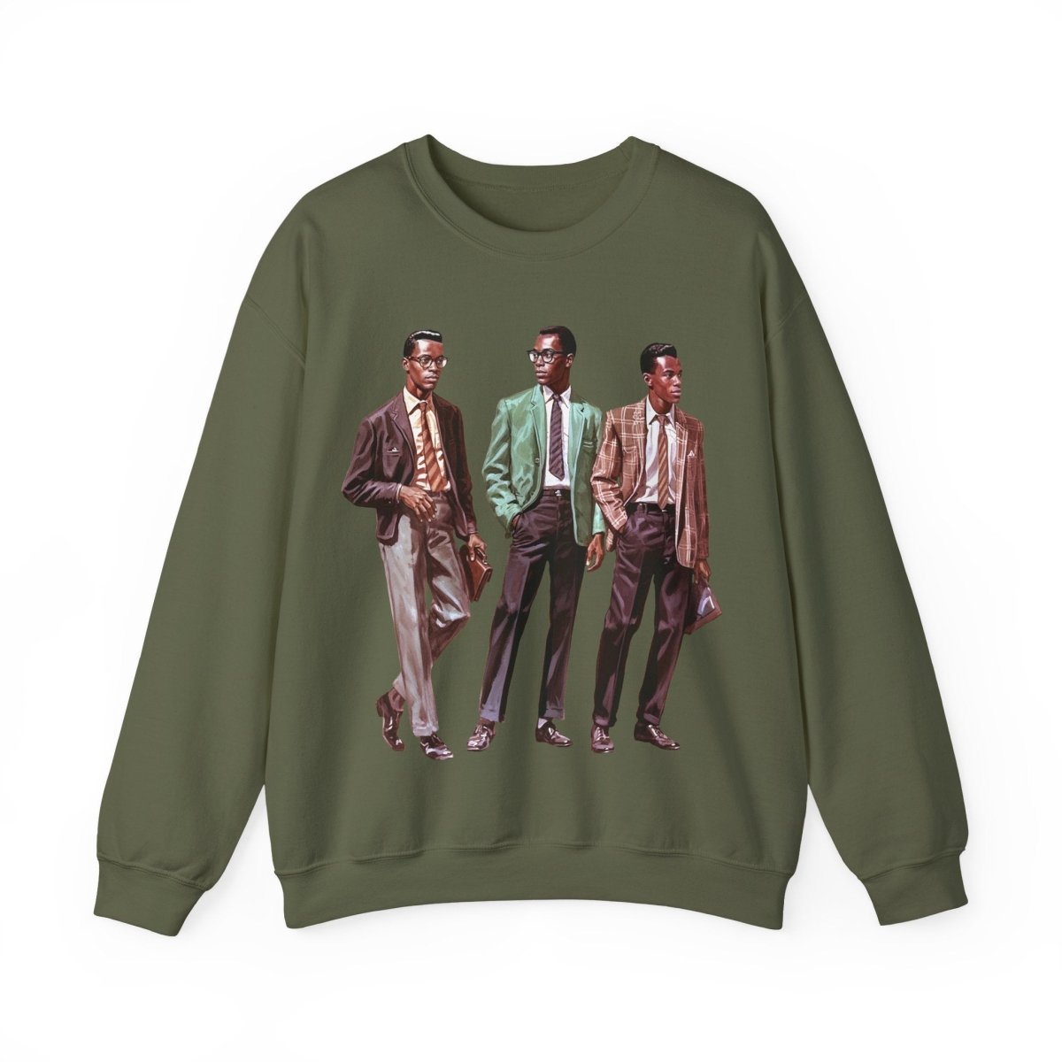 50s Men Sweatshirt - Afrocentric Art by The Trini Gee