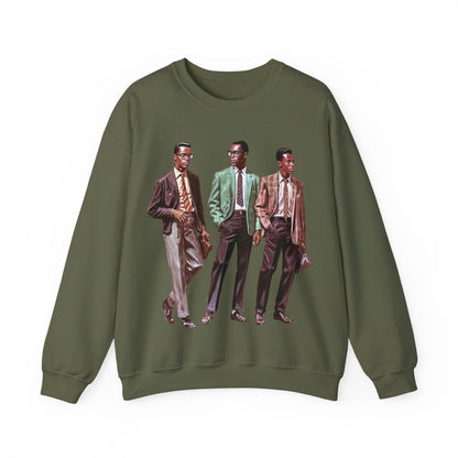 50s Men Sweatshirt - Afrocentric Art by The Trini Gee