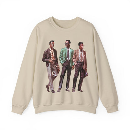 50s Men Sweatshirt - Afrocentric Art by The Trini Gee