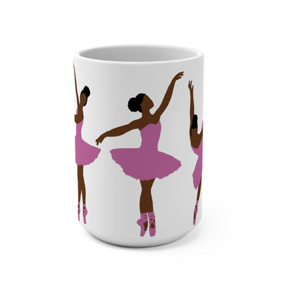 Black Ballerinas in Pink Mug