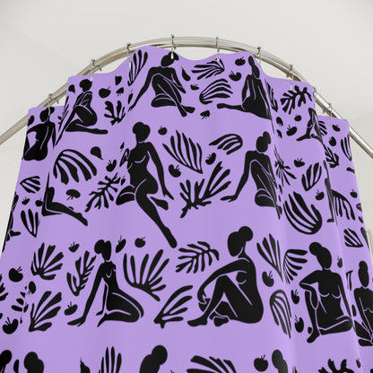 Afro Silhouette Shower Curtain