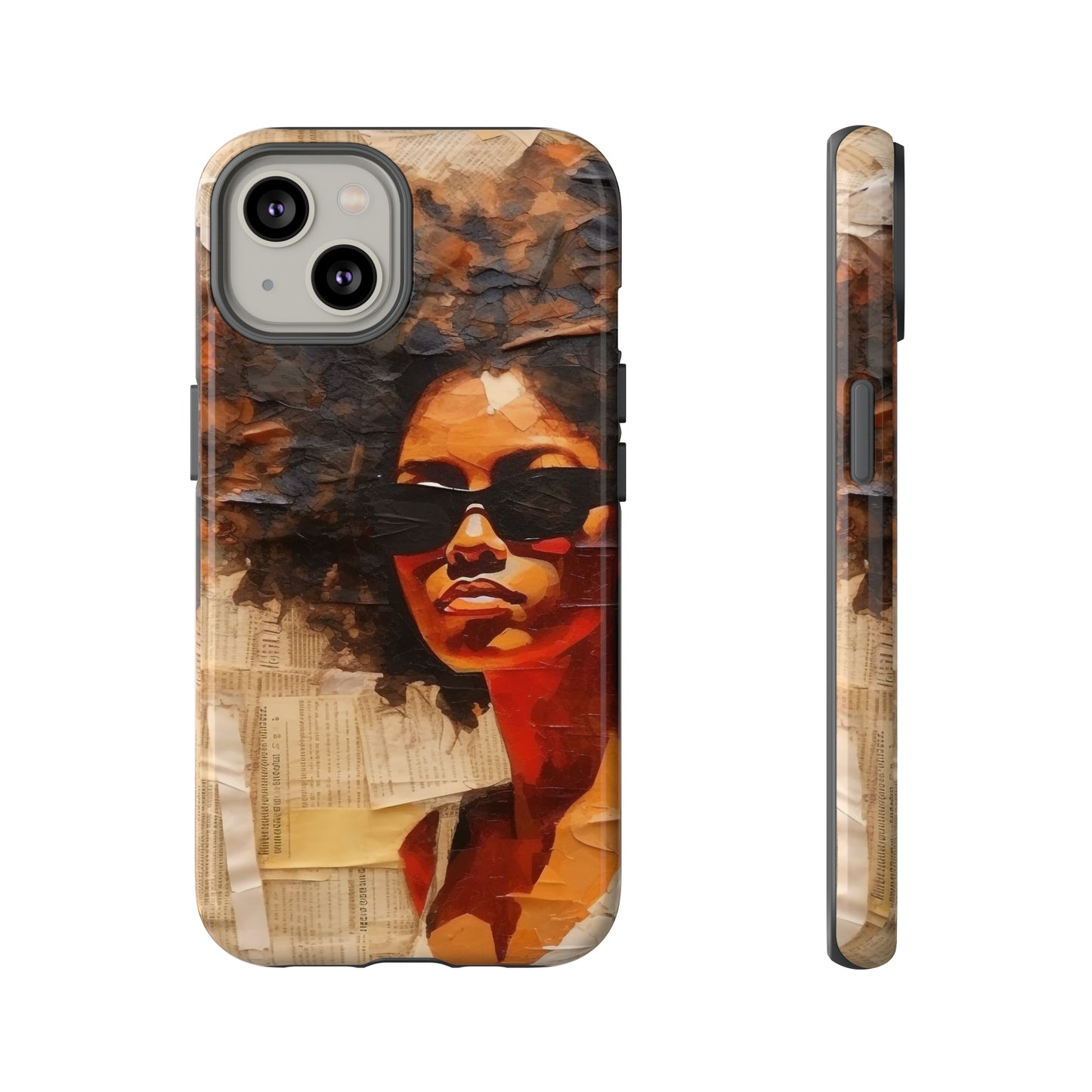 Afro Paper Collage Phone Case