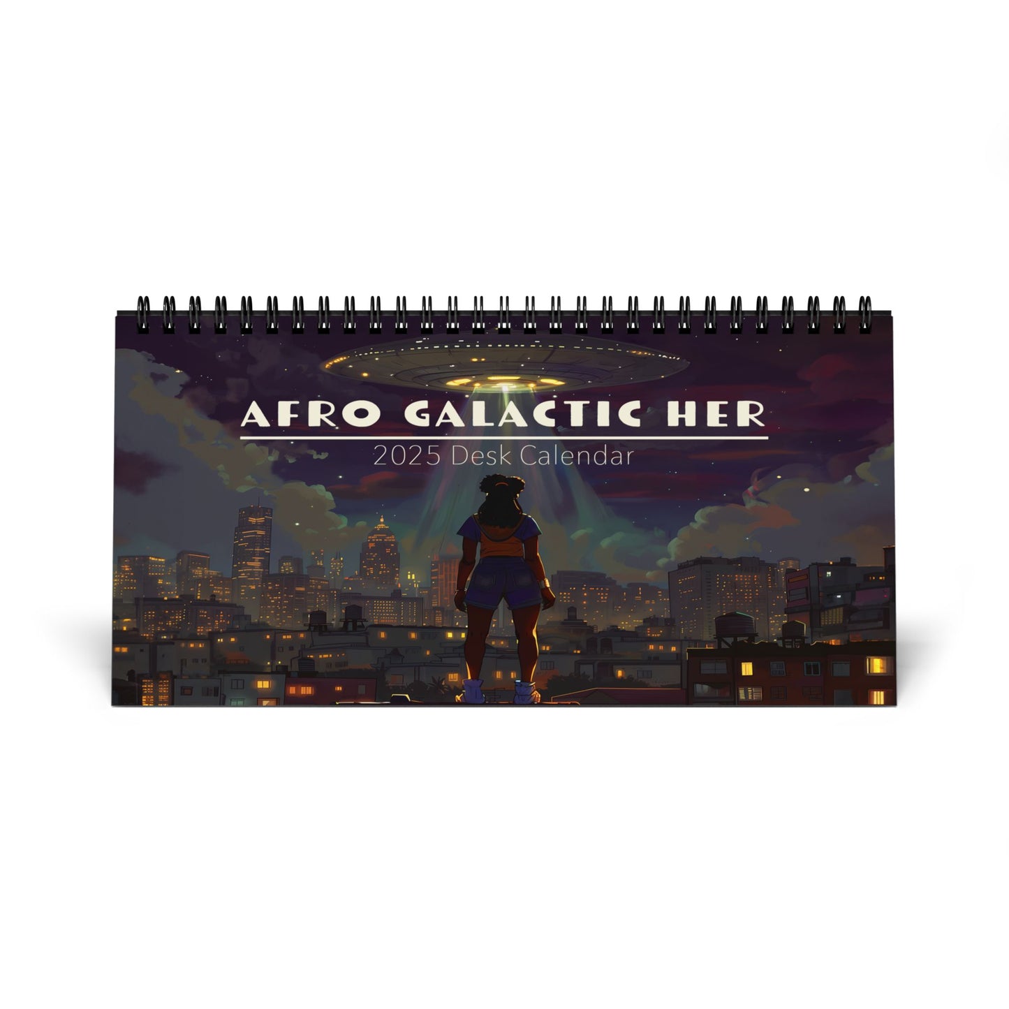 Afro Galactic Her 2025 Desk Calendar