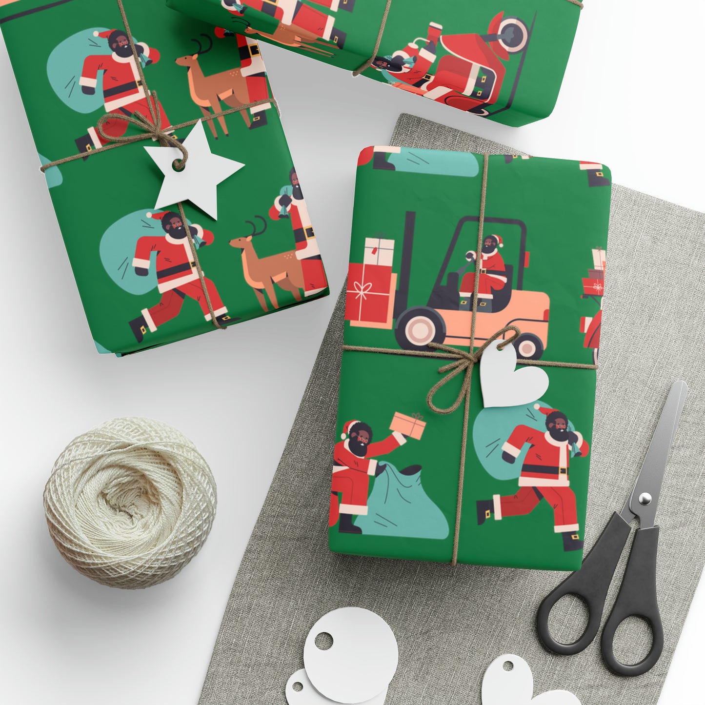 Busy Santa Wrapping Paper
