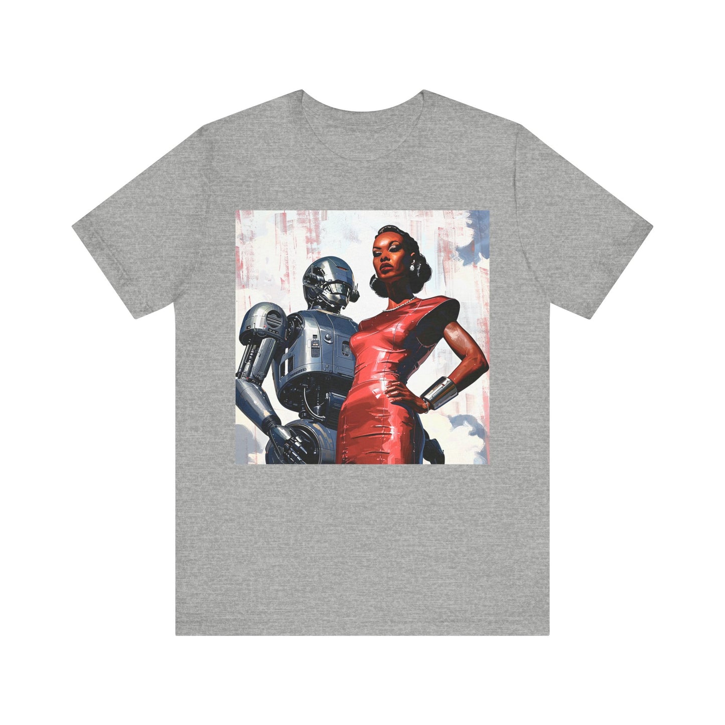 Woman with Robot Shirt