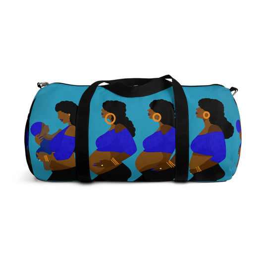 Pregnancy Blue Duffel Bag