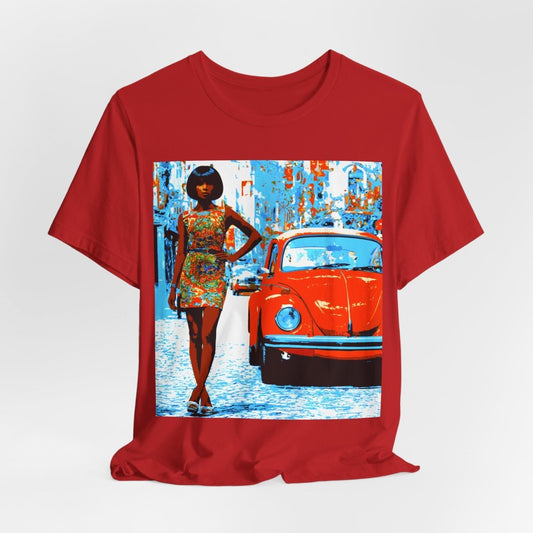 60s Classic Car T-Shirt - Afrocentric Art by The Trini Gee