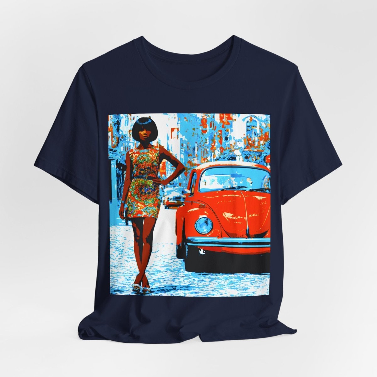 60s Classic Car T-Shirt - Afrocentric Art by The Trini Gee