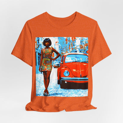60s Classic Car T-Shirt - Afrocentric Art by The Trini Gee
