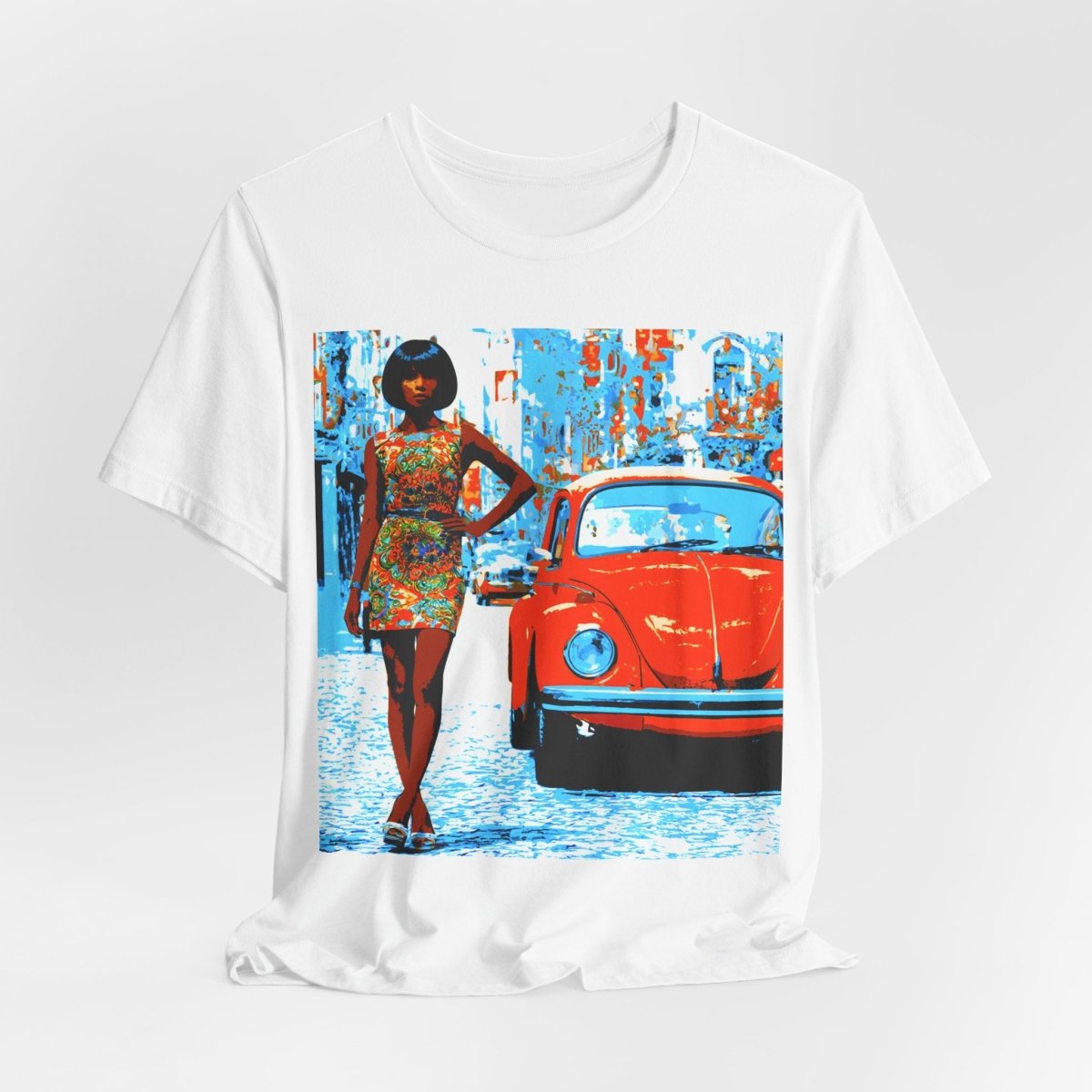 60s Classic Car T-Shirt - Afrocentric Art by The Trini Gee