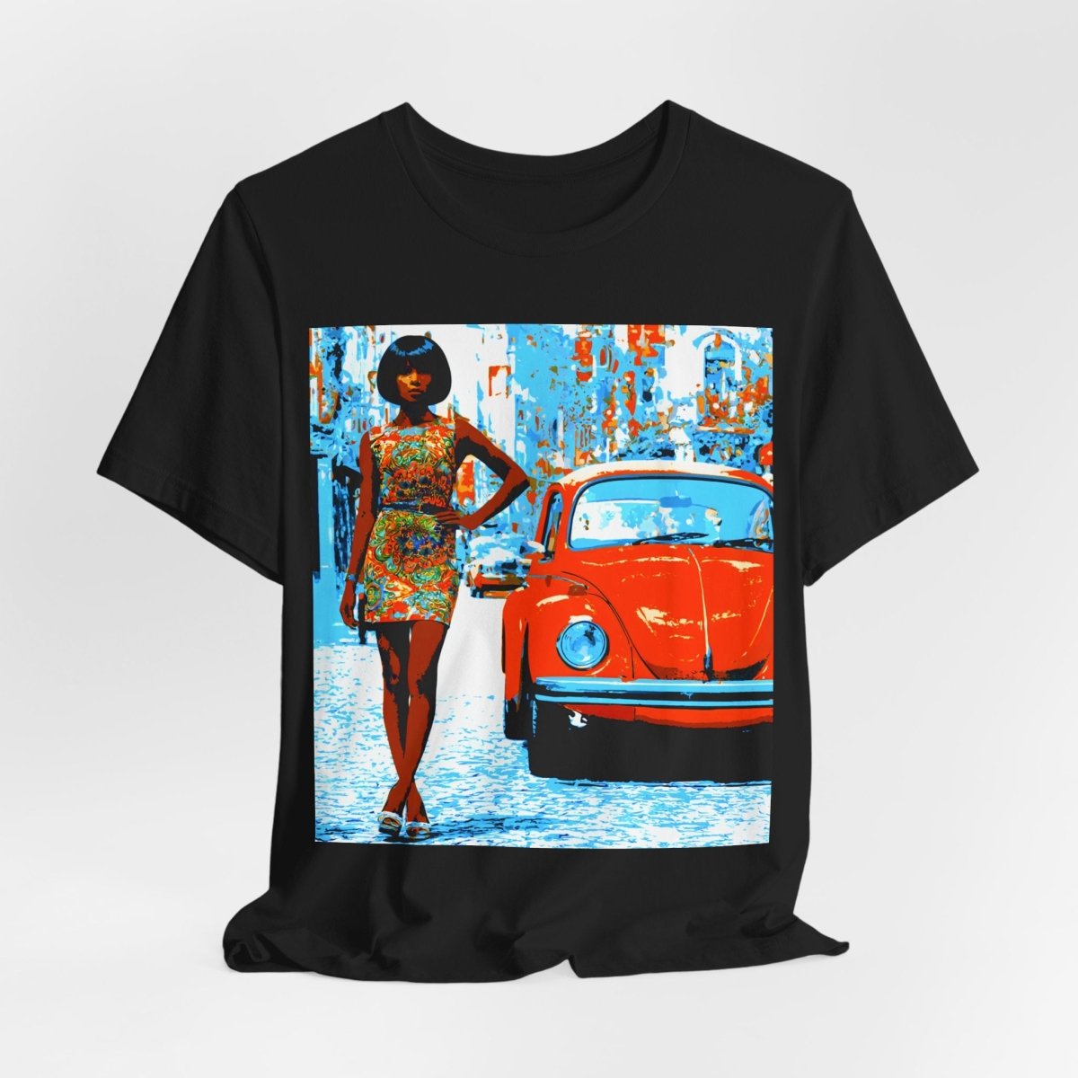 60s Classic Car T-Shirt - Afrocentric Art by The Trini Gee