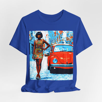 60s Classic Car T-Shirt - Afrocentric Art by The Trini Gee