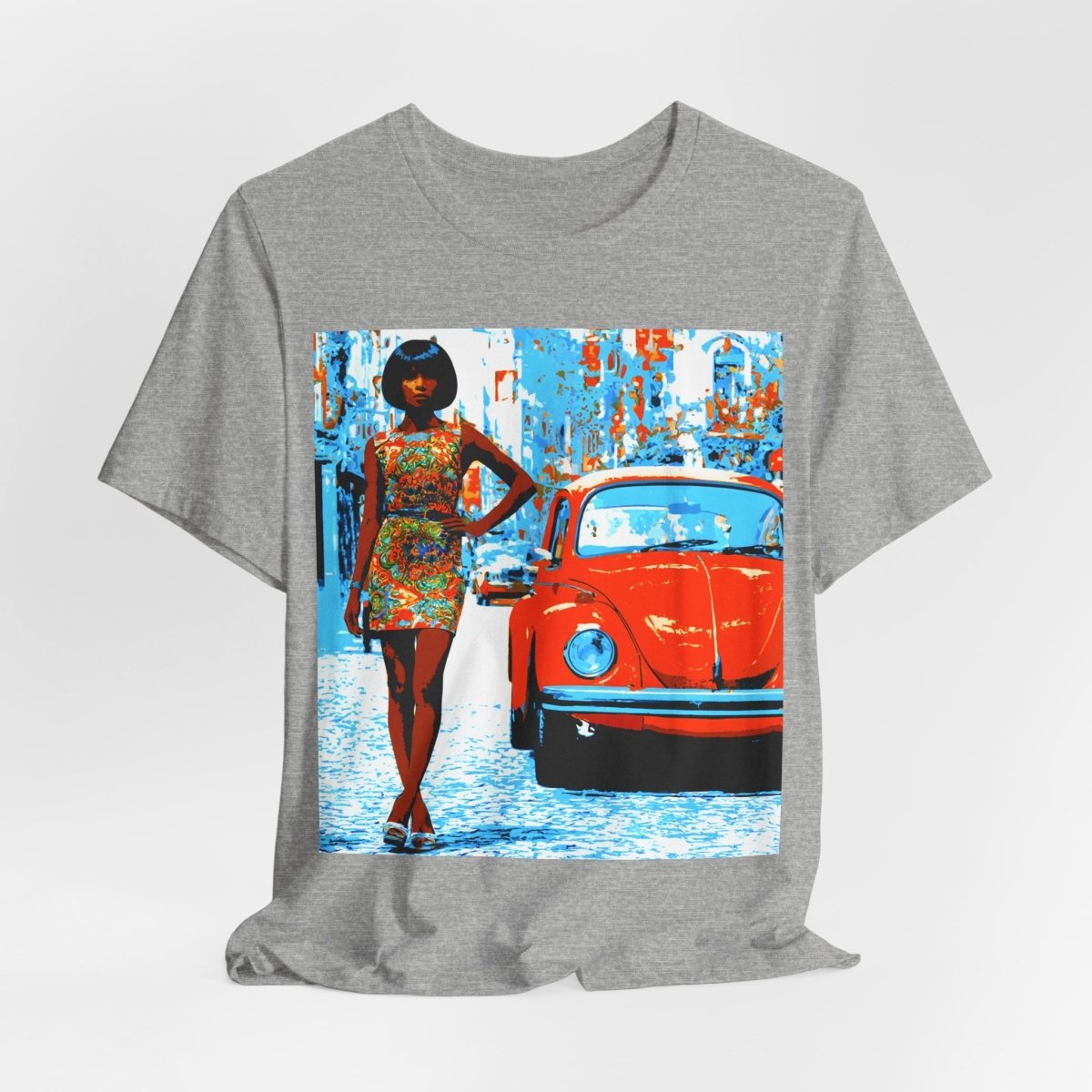 60s Classic Car T-Shirt - Afrocentric Art by The Trini Gee