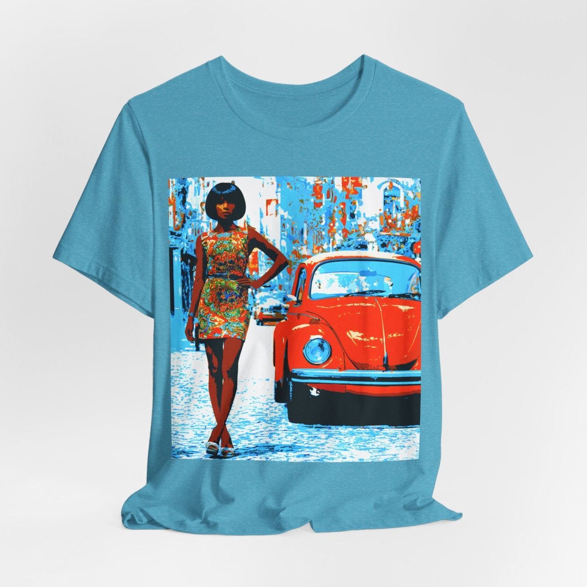 60s Classic Car T-Shirt - Afrocentric Art by The Trini Gee