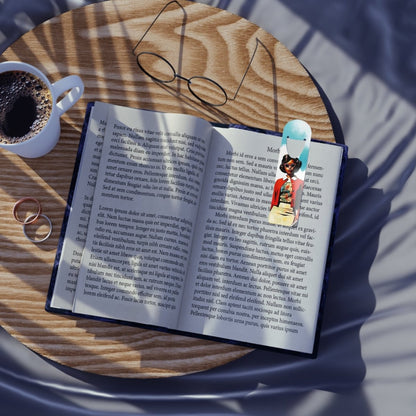 60s College Girl Bookmark - Afrocentric Art by The Trini Gee