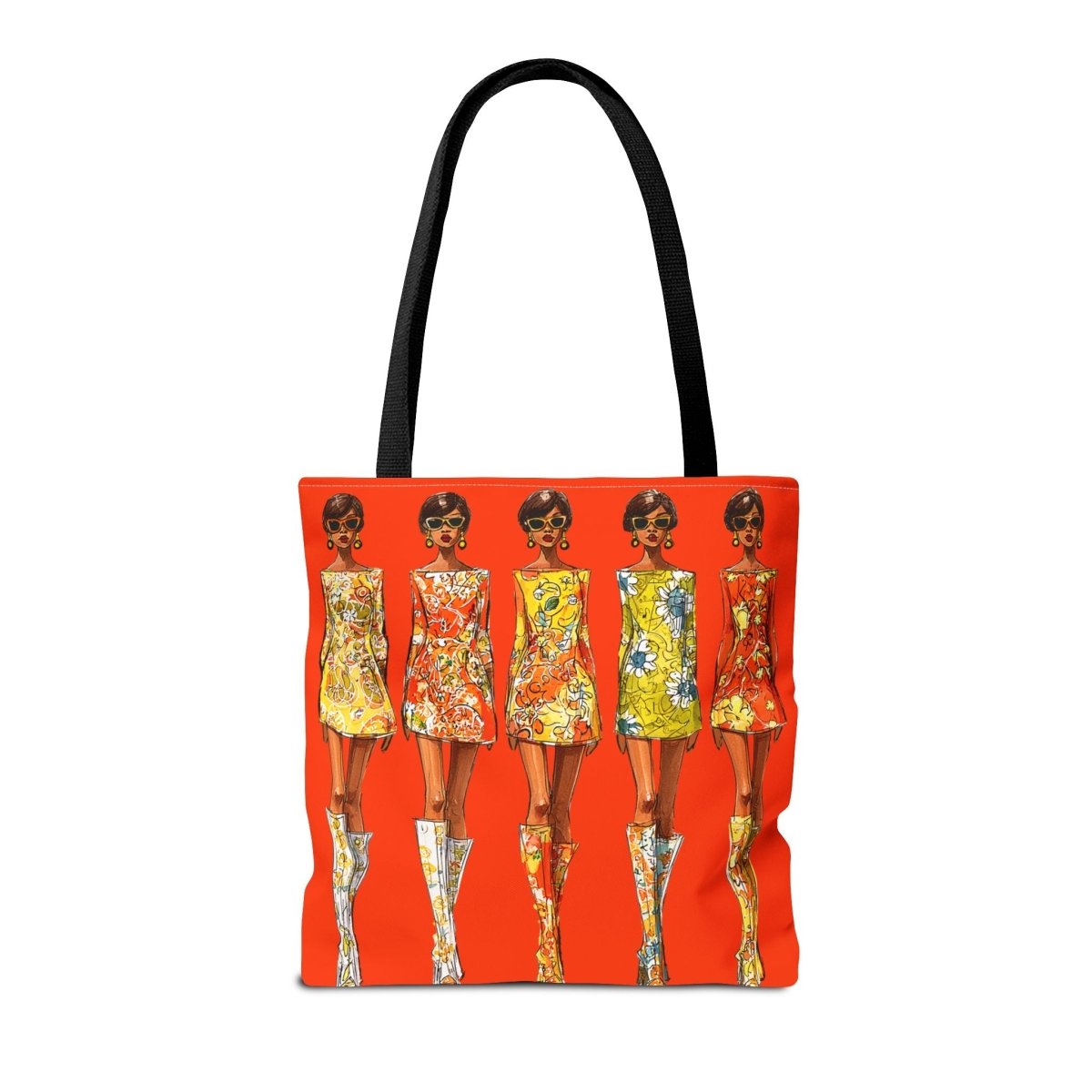 60s Mod Girls Tote Bag - Afrocentric Art by The Trini Gee