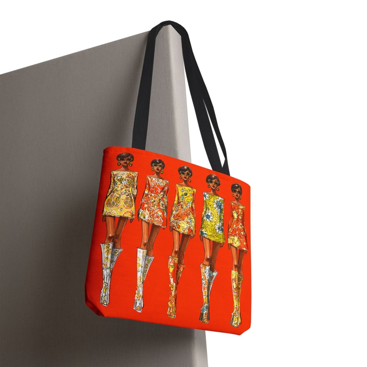 60s Mod Girls Tote Bag - Afrocentric Art by The Trini Gee