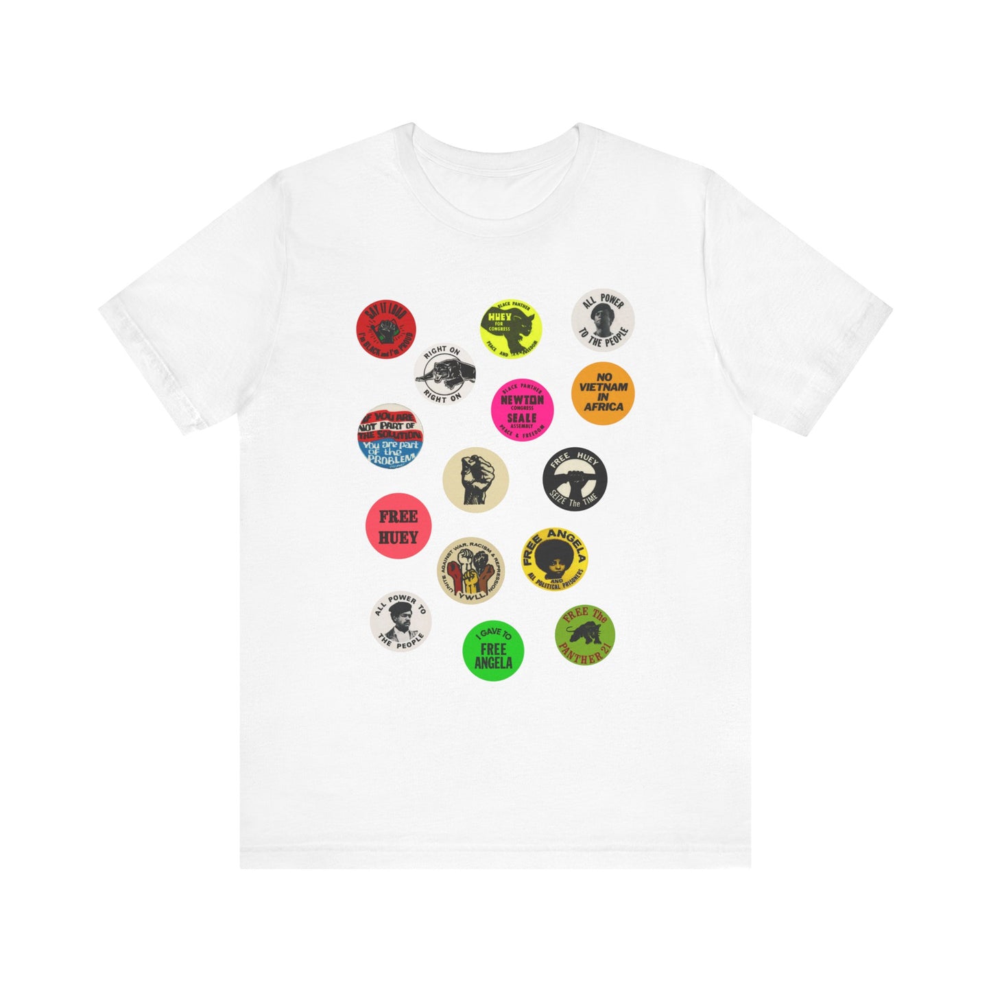 Black Panther Party Political Buttons Shirt