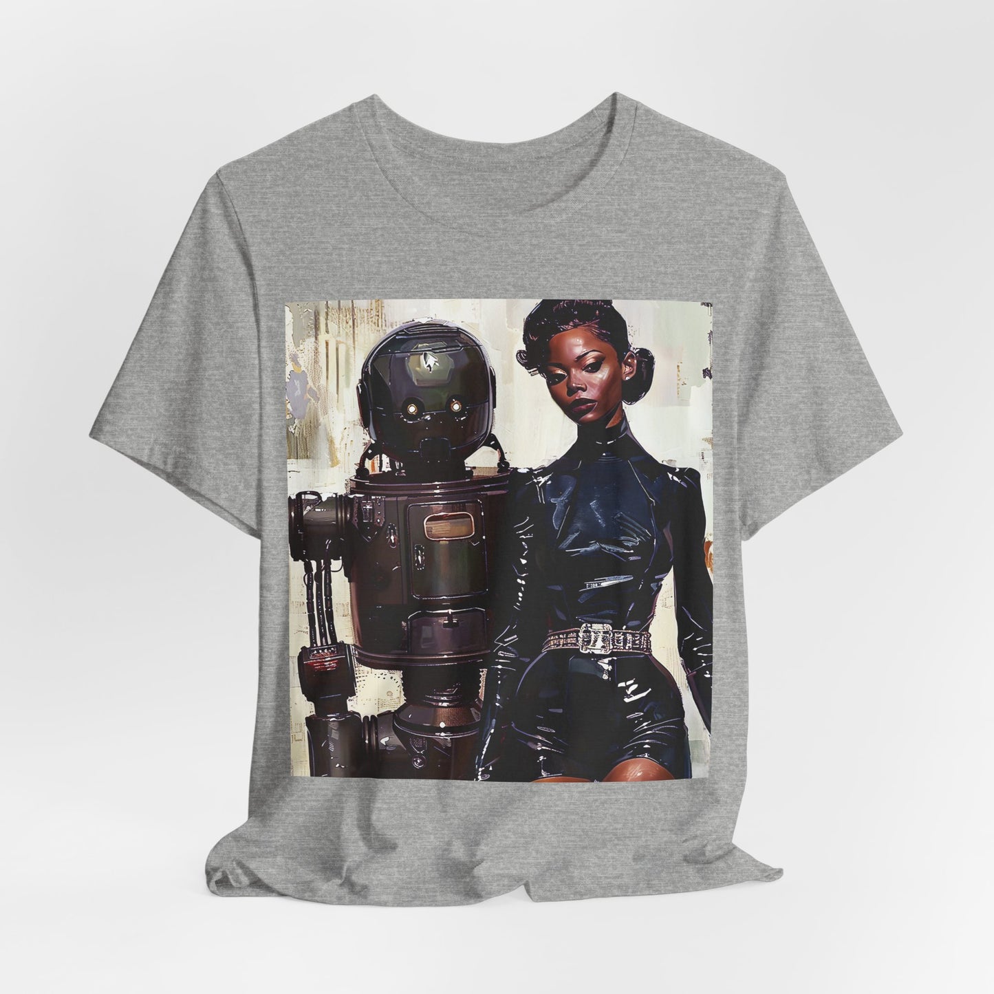 Woman with Robot Shirt