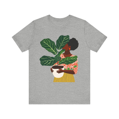 Woman with Potted Plant Shirt